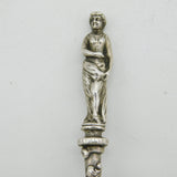 Victorian Sterling Silver Cast Goddess Tea Caddy Spoon Antique London 1871