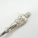 Victorian Boxed Sterling Silver Apostle Teaspoon & Tongs Set Antique 1893 Birmingham
