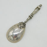 Victorian Sterling Silver Cast Goddess Tea Caddy Spoon Antique London 1871