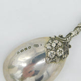 Victorian Sterling Silver Cast Goddess Tea Caddy Spoon Antique London 1871