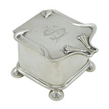 Kate Harris Art Nouveau Sterling Silver Jewellery Ring Box Antique London