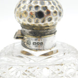 Edwardian Sterling Silver Gilt Cut Glass Hip Flask & Stirrup Cup Antique 1904 London