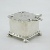 Kate Harris Art Nouveau Sterling Silver Jewellery Ring Box Antique London