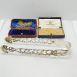 York Assay Georgian Sterling Silver Floral Sugar Tongs Robert Jones c1790