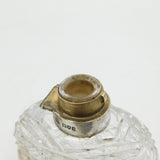 Edwardian Sterling Silver Gilt Cut Glass Hip Flask & Stirrup Cup Antique 1904 London