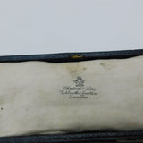 Boxed Pair of Sterling Silver Oyster Forks Antique 1920 London Art Deco
