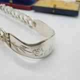 York Assay Georgian Sterling Silver Floral Sugar Tongs Robert Jones c1790
