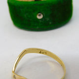 9ct Yellow Gold & Diamond Set Wishbone Dress Ring Vintage c1970