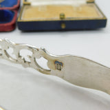 York Assay Georgian Sterling Silver Floral Sugar Tongs Robert Jones c1790