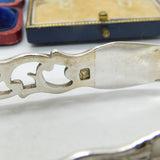 York Assay Georgian Sterling Silver Floral Sugar Tongs Robert Jones c1790