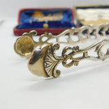 York Assay Georgian Sterling Silver Floral Sugar Tongs Robert Jones c1790