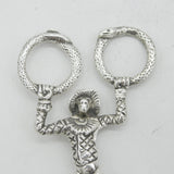 Edwardian Sterling Silver Novelty 'Harlequin' Sugar Nips Antique 1904 London