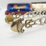 York Assay Georgian Sterling Silver Floral Sugar Tongs Robert Jones c1790