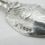 William IV Sterling Silver Monkey Harlequin Sugar or Caddy Spoon Antique 1835 London