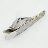 Cast Sterling Silver Novelty Duck Head Desk Paper Clip Vintage 1990 London William Comyns