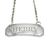 George III Sterling Silver Sherry Decanter Label Antique 1808 Birmingham