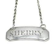 George III Sterling Silver Sherry Decanter Label Antique 1808 Birmingham