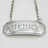 George III Sterling Silver Sherry Decanter Label Antique 1808 Birmingham