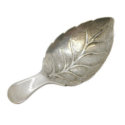 George III Sterling Silver Leaf Form Tea Caddy Spoon Antique 1791 London