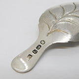 George III Sterling Silver Leaf Form Tea Caddy Spoon Antique 1791 London