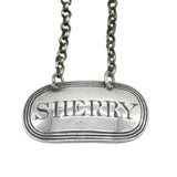 Victorian Sterling Silver Sherry Decanter Label Antique 1848 London