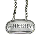Victorian Sterling Silver Sherry Decanter Label Antique 1848 London