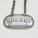 Victorian Sterling Silver Sherry Decanter Label Antique 1848 London