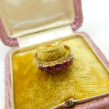 Victorian 15ct Yellow Gold & Five Stone Ruby Band Ring Antique c1890