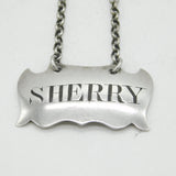 George II Sterling Silver Early Escutcheon Sherry Decanter Label Antique c1750