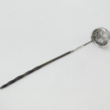 Early Sterling Silver Queen Anne Shilling Coin Set Toddy Ladle Antique c1710