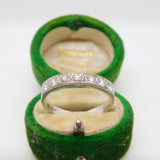 18ct White Gold 0.56ct Brilliant Cut Diamond Half Eternity Ring Vintage c1980
