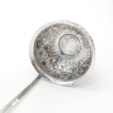 Early Sterling Silver Queen Anne Shilling Coin Set Toddy Ladle Antique c1710
