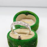 18ct White Gold 0.56ct Brilliant Cut Diamond Half Eternity Ring Vintage c1980