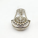 19th Century Art Nouveau Silver Plated Cherub Watch Holder Clip Antique c1880