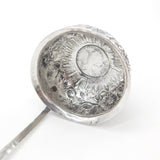 Early Sterling Silver Queen Anne Shilling Coin Set Toddy Ladle Antique c1710