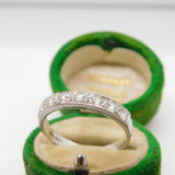 18ct White Gold 0.56ct Brilliant Cut Diamond Half Eternity Ring Vintage c1980