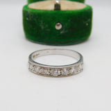 18ct White Gold 0.56ct Brilliant Cut Diamond Half Eternity Ring Vintage c1980