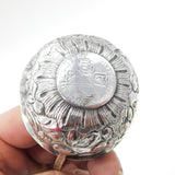 Early Sterling Silver Queen Anne Shilling Coin Set Toddy Ladle Antique c1710