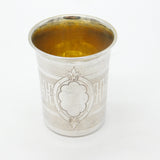 19th Century French Sterling Silver Gilded Wine Beaker Antique c1860 Nouveau