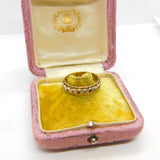 9ct Yellow Gold Full Eternity Ring Set with Ruby & Paste Stones Vintage 1993