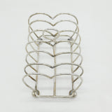Sterling Silver Novelty Heart-Shaped Toast Rack Antique 1911 Birmingham Deco