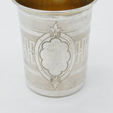 19th Century French Sterling Silver Gilded Wine Beaker Antique c1860 Nouveau