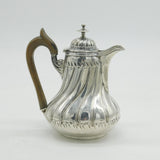 Victorian French .950 Silver Swirling Chocolate Pot Antique c1860 Paris Fortrait