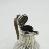 Victorian French .950 Silver Swirling Chocolate Pot Antique c1860 Paris Fortrait