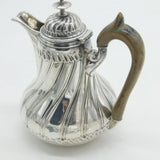 Victorian French .950 Silver Swirling Chocolate Pot Antique c1860 Paris Fortrait