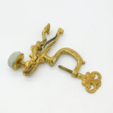 French Art Nouveau Victorian Gilt Metal Dolphin Table Clamp Pin Cushion Antique c1880