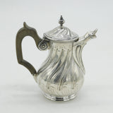 Victorian French .950 Standard Silver Chocolate Pot Antique c1860 Fleur-De-Lys