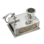 Victorian Sterling Silver Combination Chamberstick & Match Holder Antique 1898 Birmingham