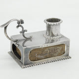 Victorian Sterling Silver Combination Chamberstick & Match Holder Antique 1898 Birmingham