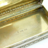 William IV Sterling Silver Engraved Snuff Box Antique 1835 Birmingham